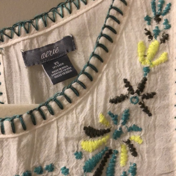 Aerie Embroidered Cotton Shirt - Picture 3 of 11